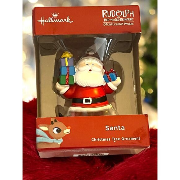 Hallmark Santa Claus Rudolph Red Nosed Reindeer Christmas Ornament Holiday Decor - Picture 6 of 6